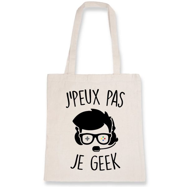 Tote bag J’peux pas je geek