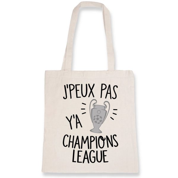 Tote bag J’peux pas y’a champions league