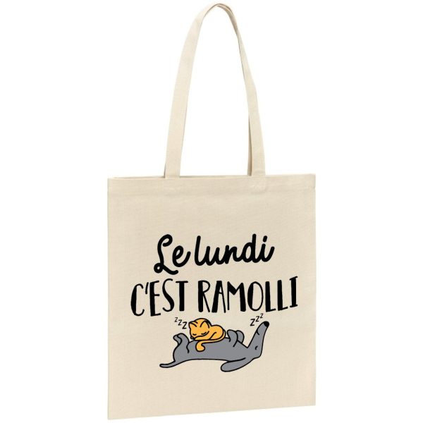 Tote bag Le lundi c’est ramolli