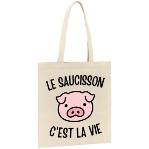 Tote bag Le saucisson c’est la vie