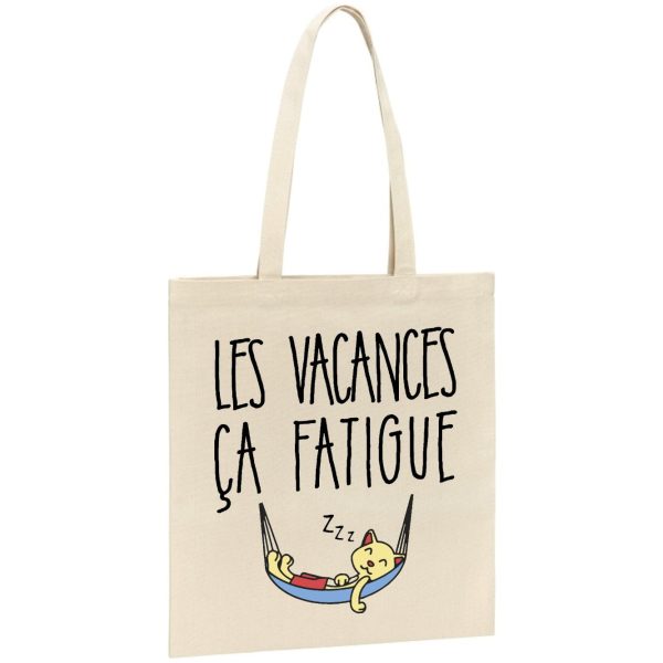 Tote bag Les vacances ca fatigue