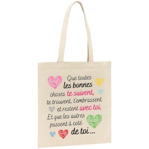 Tote bag Message motivant Les bonnes choses