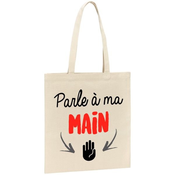 Tote bag Parle a ma main