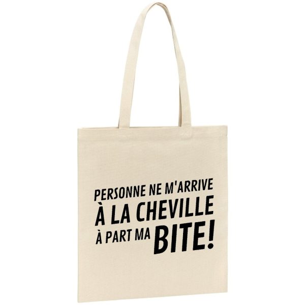 Tote bag Personne ne m’arrive a la cheville