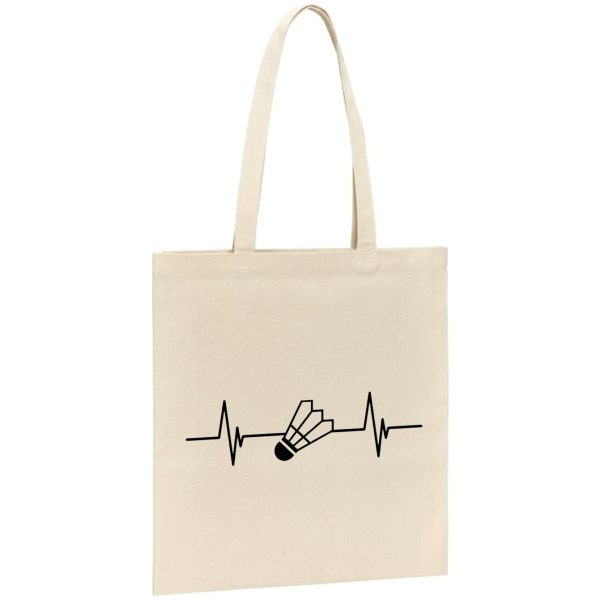 Tote bag Rythme cardiaque badminton