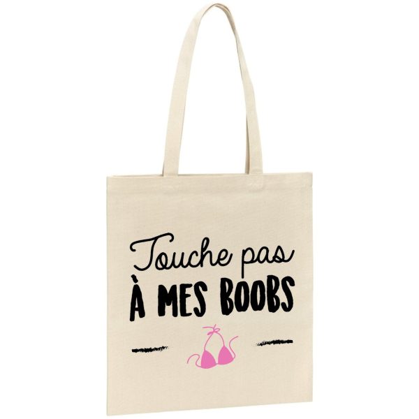 Tote bag Touche pas a mes boobs