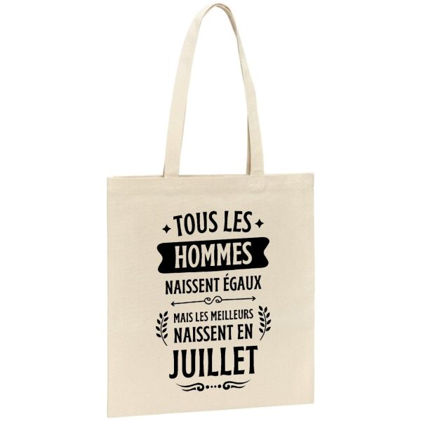 Tote bag Tous les hommes naissent egaux les meilleurs en juillet