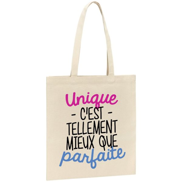 Tote bag Unique c’est tellement mieux que parfaite