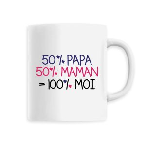 Mug 50 maman 50 papa Mug 50 maman 50 papa