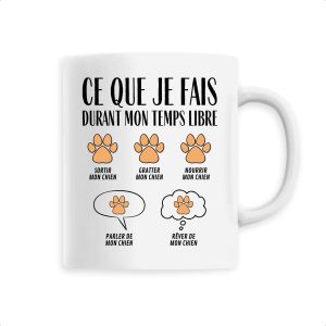 Mug Ce que je fais durant mon temps libre Chien Mug Ce que je fais durant mon temps libre Chien