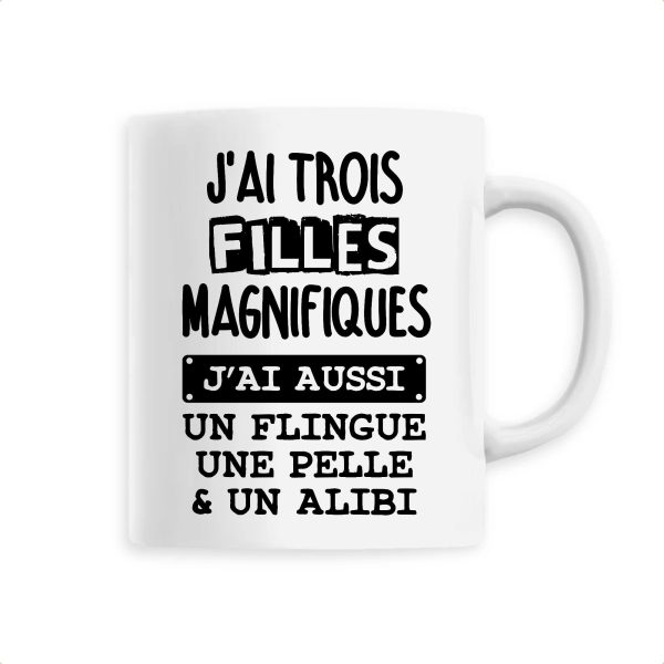 Mug J’ai trois filles magnifiques