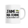Mug J’aime quand ma femme me laisse regarder le foot