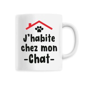 Mug J’habite chez mon chat Mug J’habite chez mon chat