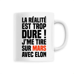 Mug J’me tire sur Mars avec Elon Mug J’me tire sur Mars avec Elon