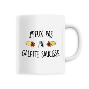 Mug J’peux pas j’ai galette saucisse Mug J’peux pas j’ai galette saucisse
