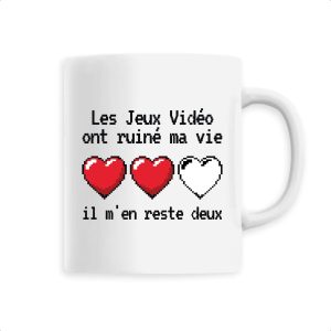 Mug Les jeux video ont ruine ma vie il m’en reste deux Mug Les jeux video ont ruine ma vie il m’en reste deux