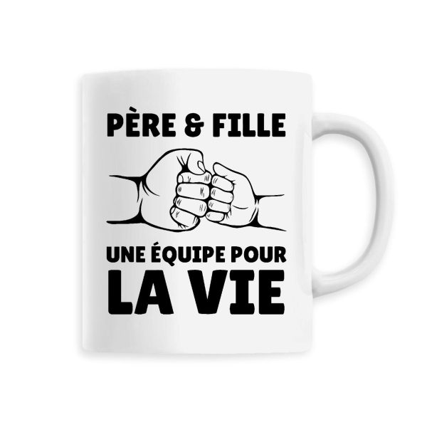 Mug Pere et fille une equipe pour la vie