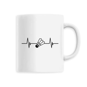 Mug Rythme cardiaque badminton Mug Rythme cardiaque badminton