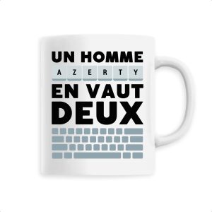 Mug Un homme AZERTY en vaut deux Mug Un homme AZERTY en vaut deux