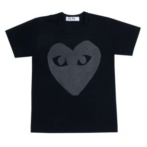 PLAY Black T-Shirt Black Heart Screenprint