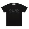PLAY Black T-Shirt Black Text Screenprint