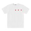 PLAY Horizontal Three Heart T-Shirt Logo