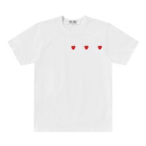 PLAY Horizontal Three Heart T-Shirt Logo