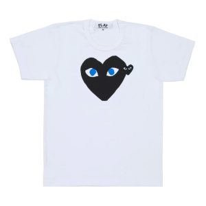 PLAY T-Shirt Black Heart Blue Eyes