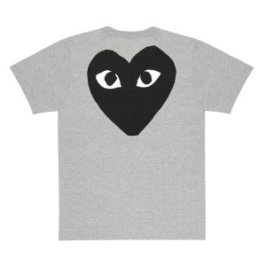 PLAY T-Shirt Black Small Logo and Heart on Back PLAY T-Shirt Black Small Logo and Heart on Back