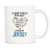 A Big Piece Of My Heart Jersey Lives In Jersey Hometown Simple White Mug