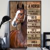 A Horse Is Not Just A Horse He Is Sanity He Is Happiness He Is A Teacher He Is Therapist And A Best Friend Brown Horse Canvas Poster