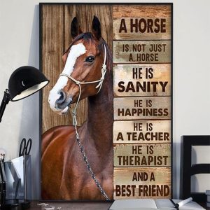 A Horse Is Not Just A Horse He Is Sanity He Is Happiness He Is A Teacher He Is Therapist And A Best Friend Brown Horse Canvas Poster