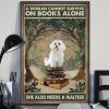 A Woman Cannot Survive On Books Alone She Also Needs A Maltese White Dog On Books Jungle Canvas Poster