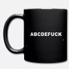 ABCDEFuck Funny Simple Black Mug