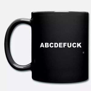 ABCDEFuck Funny Simple Black Mug ABCDEFuck Funny Simple Black Mug