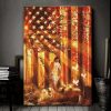 American Holy Light Forest God Jesus And Animal Digital Art Canvas Poster