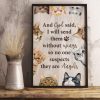 And God Said I Will Send Them Without So No One Suspects They Are Angels Cats Canvas Poster