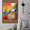 And I Think To Myself What A Wonderful World Happy Fall Car Dog Cat Canvas Poster