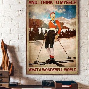 And I Think To Myself What A Wonderful World Ski Boy Canvas Poster