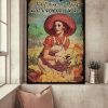 And I Think To Myself What A Wonderful World Vintage Lady With Flowers Canvas Poster