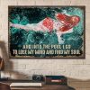 And Into The Pool I Go To Lose My Mind And Find My Soul Bikini Girl Swimming Canvas Poster
