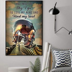 And Into The Sky I Go To Lose My Mind And Find And Find My Soul Astronaut Canvas Poster