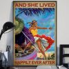 And She Lived Happily Ever After Happy Black Lady Girl Dancing Hawaii Canvas Poster