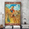 And She Lived Happily Ever After Woman On The Field Canvas Poster