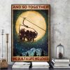 And So Together We Built A Life We Loved People Sitting On Cable Chair Enjoying The Moon Snow Canvas Poster