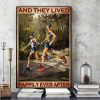 And They Lived Happily Ever After Couple Running Athletes Love Canvas Poster