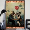 And They Lived Happily Ever After Dating In Sea Scuba Divers Fishes Canvas Poster