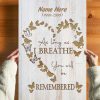 As Long As I Breathe You Will Be Remembered Butterflies Heart Customized Personalized Canvas Poster