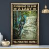 Assuming I’m Just A Lady Was Your First Mistake Lady Girl Mountain Biking Biker Canvas Poster