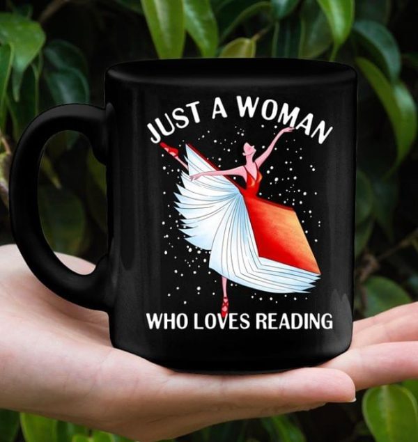 Ballet Dancing Girl Woman Who Loves Reading Simple Black Mug